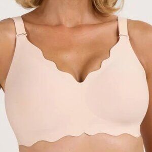 Soft Full Coverage Scalloped Wireless Jelly Bra